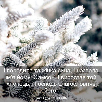 Picture 03 - Книга Суддів 13:24 UKR - І породила та жінка сина, і - Bible Verse Picture