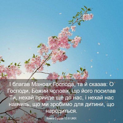 Picture 03 - Книга Суддів 13:8 UKR - І благав Маноах Господа, та - Bible Verse Picture