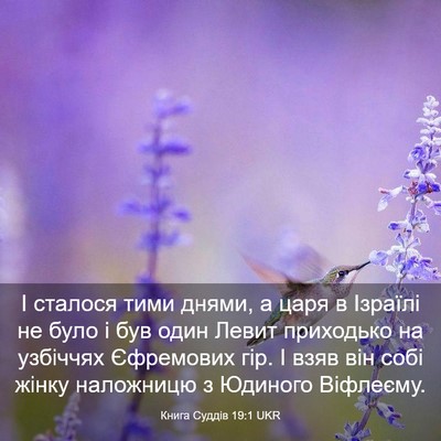 Picture 03 - Книга Суддів 19:1 UKR - І сталося тими днями, а - Bible Verse Picture