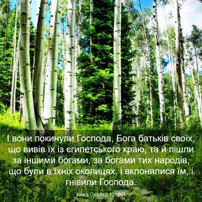Picture 03 - Книга Суддів 2:12 UKR - І вони покинули Господа, - Bible Verse Picture