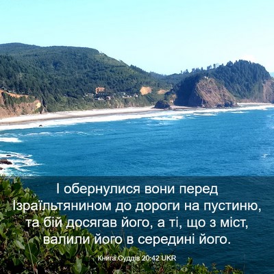 Picture 03 - Книга Суддів 20:42 UKR - І обернулися вони перед - Bible Verse Picture