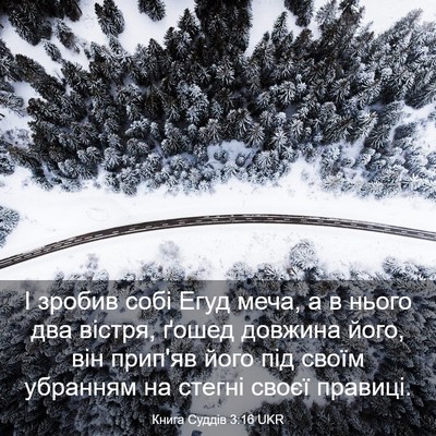 Picture 03 - Книга Суддів 3:16 UKR - І зробив собі Егуд меча, а в - Bible Verse Picture