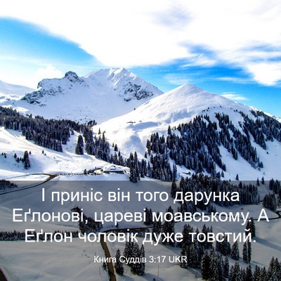 Picture 03 - Книга Суддів 3:17 UKR - І приніс він того дарунка - Bible Verse Picture