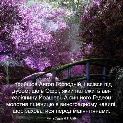 Picture 03 - Книга Суддів 6:11 UKR - І прийшов Ангол Господній, - Bible Verse Picture