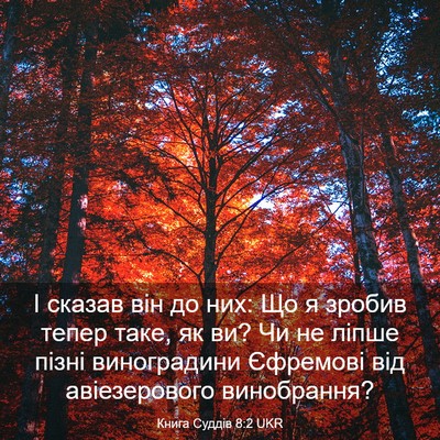 Picture 03 - Книга Суддів 8:2 UKR - І сказав він до них: Що я - Bible Verse Picture