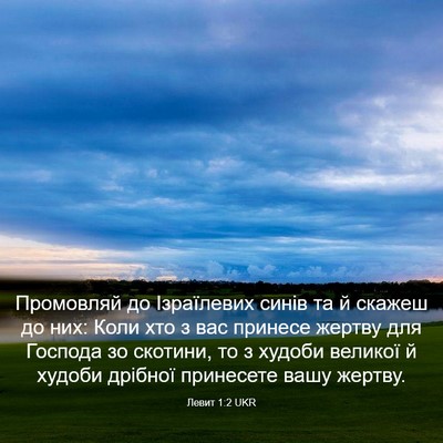 Picture 03 - Левит 1:2 UKR - Промовляй до Ізраїлевих - Bible Verse Picture