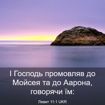 Picture 03 - Левит 11:1 UKR - І Господь промовляв до - Bible Verse Picture