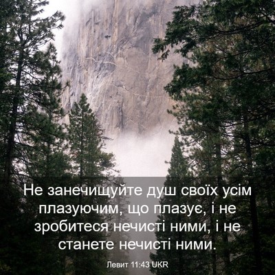 Picture 03 - Левит 11:43 UKR - Не занечищуйте душ своїх - Bible Verse Picture