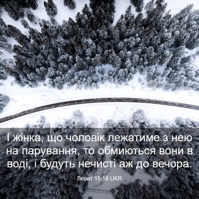 Picture 03 - Левит 15:18 UKR - І жінка, що чоловік - Bible Verse Picture