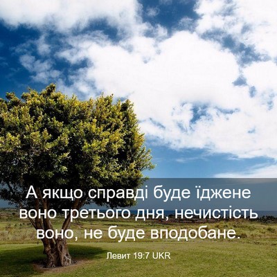 Picture 03 - Левит 19:7 UKR - А якщо справді буде їджене - Bible Verse Picture