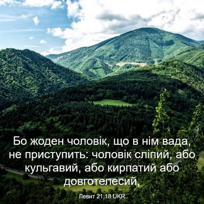 Picture 03 - Левит 21:18 UKR - Бо жоден чоловік, що в нім - Bible Verse Picture