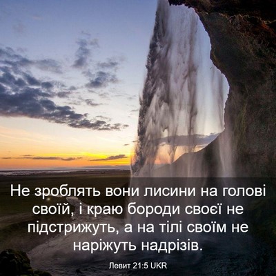 Picture 03 - Левит 21:5 UKR - Не зроблять вони лисини на - Bible Verse Picture