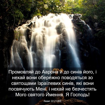 Picture 03 - Левит 22:2 UKR - Промовляй до Аарона й до - Bible Verse Picture
