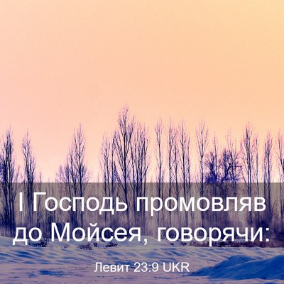 Picture 03 - Левит 23:9 UKR - І Господь промовляв до - Bible Verse Picture