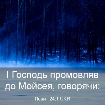 Picture 03 - Левит 24:1 UKR - І Господь промовляв до - Bible Verse Picture