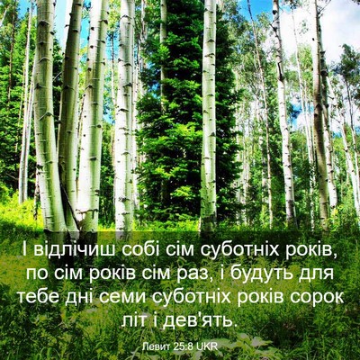 Picture 03 - Левит 25:8 UKR - І відлічиш собі сім - Bible Verse Picture