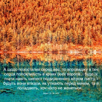 Picture 03 - Левит 26:36 UKR - А щодо позосталих серед - Bible Verse Picture