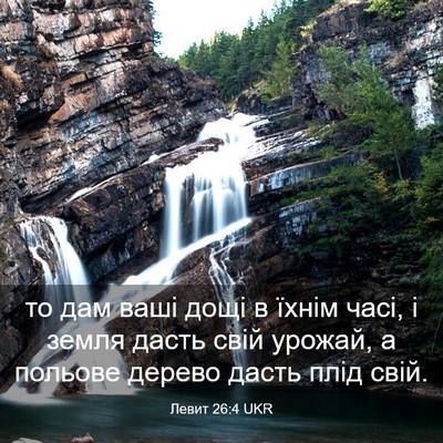 Picture 03 - Левит 26:4 UKR - то дам ваші дощі в їхнім - Bible Verse Picture