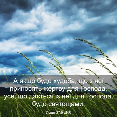 Picture 03 - Левит 27:9 UKR - А якщо буде худоба, що з неї - Bible Verse Picture