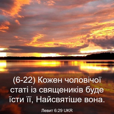 Picture 03 - Левит 6:29 UKR - (6-22) Кожен чоловічої статі - Bible Verse Picture