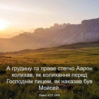 Picture 03 - Левит 9:21 UKR - А грудину та праве стегно - Bible Verse Picture