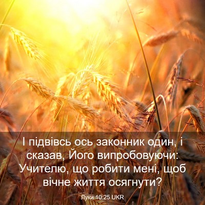 Picture 03 - Луки 10:25 UKR - І підвівсь ось законник - Bible Verse Picture