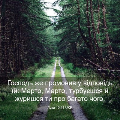 Picture 03 - Луки 10:41 UKR - Господь же промовив у - Bible Verse Picture