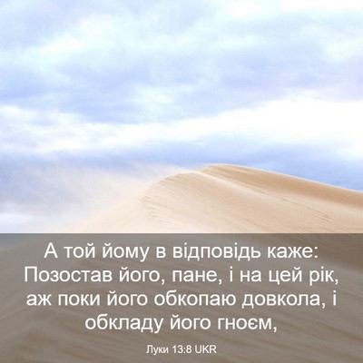 Picture 03 - Луки 13:8 UKR - А той йому в відповідь - Bible Verse Picture