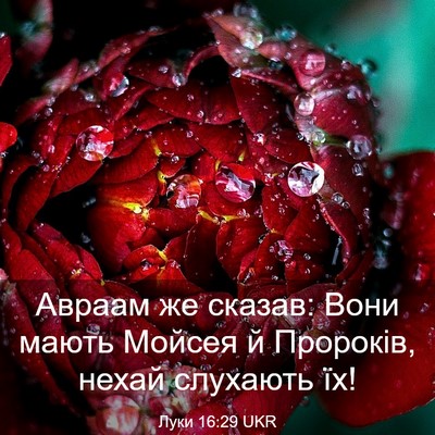 Picture 03 - Луки 16:29 UKR - Авраам же сказав: Вони - Bible Verse Picture