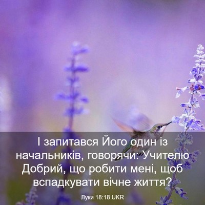 Picture 03 - Луки 18:18 UKR - І запитався Його один із - Bible Verse Picture