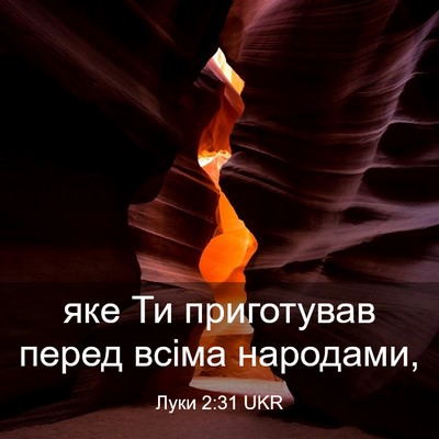 Picture 03 - Луки 2:31 UKR - яке Ти приготував перед - Bible Verse Picture
