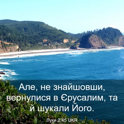 Picture 03 - Луки 2:45 UKR - Але, не знайшовши, - Bible Verse Picture