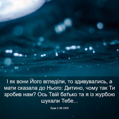 Picture 03 - Луки 2:48 UKR - І як вони Його вгледіли, то - Bible Verse Picture