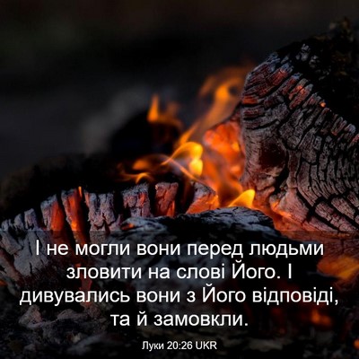 Picture 03 - Луки 20:26 UKR - І не могли вони перед - Bible Verse Picture
