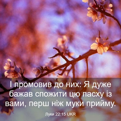 Picture 03 - Луки 22:15 UKR - І промовив до них: Я дуже - Bible Verse Picture