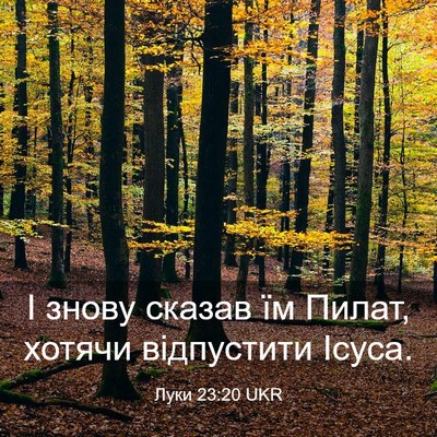 Picture 03 - Луки 23:20 UKR - І знову сказав їм Пилат, - Bible Verse Picture