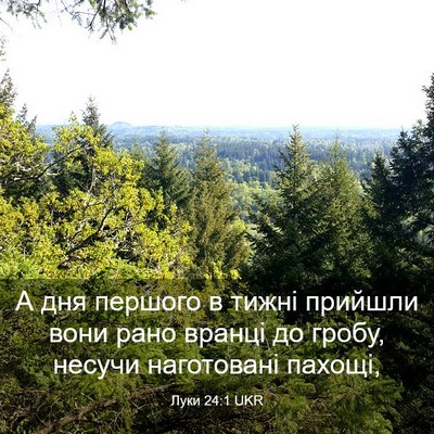 Picture 03 - Луки 24:1 UKR - А дня першого в тижні - Bible Verse Picture