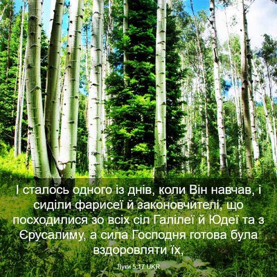 Picture 03 - Луки 5:17 UKR - І сталось одного із днів, - Bible Verse Picture
