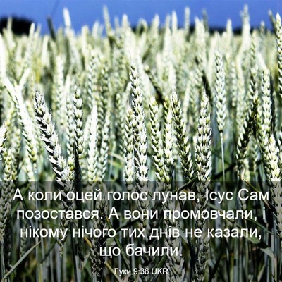 Picture 03 - Луки 9:36 UKR - А коли оцей голос лунав, - Bible Verse Picture