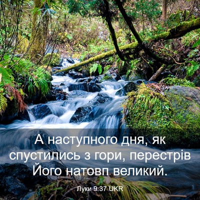 Picture 03 - Луки 9:37 UKR - А наступного дня, як - Bible Verse Picture