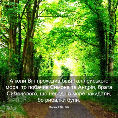 Picture 03 - Марка 1:16 UKR - А коли Він проходив біля - Bible Verse Picture