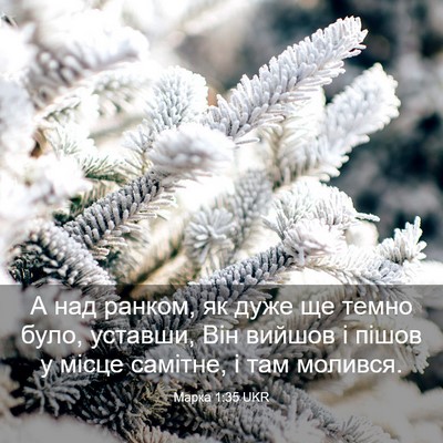 Picture 03 - Марка 1:35 UKR - А над ранком, як дуже ще - Bible Verse Picture