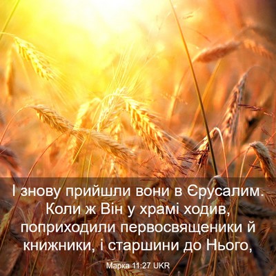 Picture 03 - Марка 11:27 UKR - І знову прийшли вони в - Bible Verse Picture