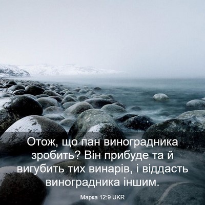 Picture 03 - Марка 12:9 UKR - Отож, що пан виноградника - Bible Verse Picture