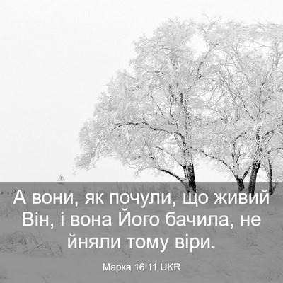 Picture 03 - Марка 16:11 UKR - А вони, як почули, що живий - Bible Verse Picture