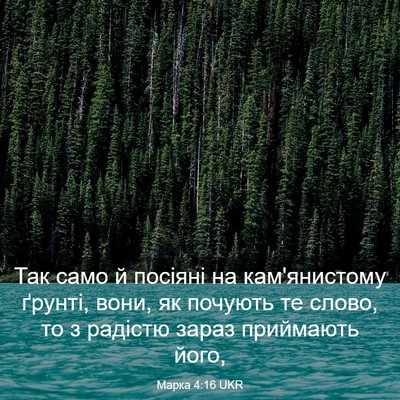 Picture 03 - Марка 4:16 UKR - Так само й посіяні на - Bible Verse Picture