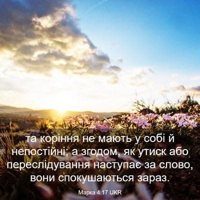Picture 03 - Марка 4:17 UKR - та коріння не мають у собі - Bible Verse Picture