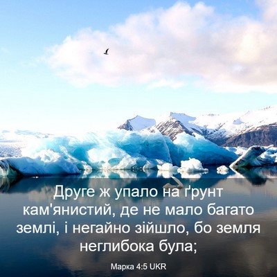 Picture 03 - Марка 4:5 UKR - Друге ж упало на ґрунт - Bible Verse Picture
