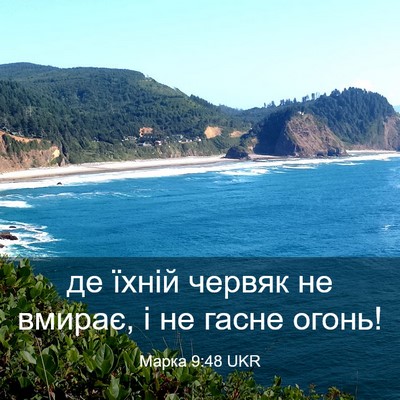 Picture 03 - Марка 9:48 UKR - де їхній червяк не вмирає, - Bible Verse Picture