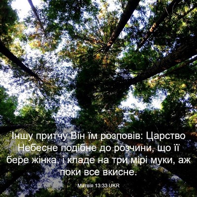 Picture 03 - Матвія 13:33 UKR - Іншу притчу Він їм - Bible Verse Picture
